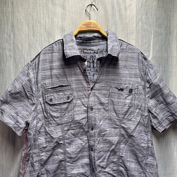 Projek Men's Gray Button-Up Shirt size 2x - Picture 3 of 7